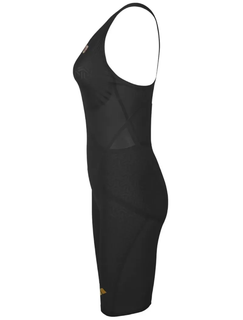 Arena Women's Powerskin Carbon Glide Openback Kneesuit Black/Gold-4